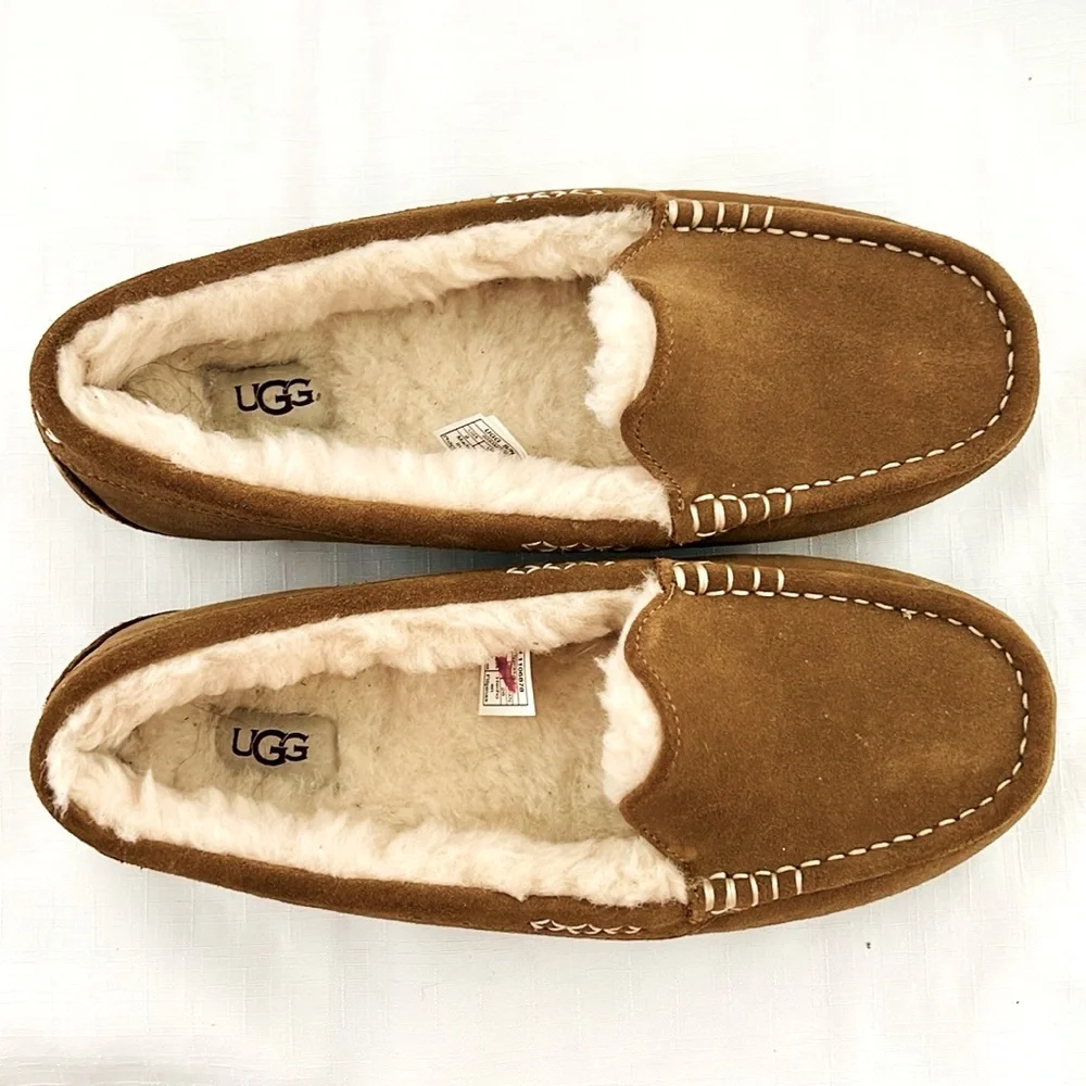 New / UGG~Tan Suede Loafers / Ansley Slipper~Ultimate In Luxury & Comfort - Picture 15 of 16